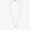 925 Sterling Silver Sparkling Infinity Collier Halsband Fashion Jewelry Making For Women Gifts194R