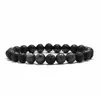 Frisado 8mm preto lava pedra turquesa grânulo difusor de óleo essencial pulseira para mulheres homens jóias entrega gota pulseiras dhale