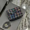 Top Quality Mini Coarse Woolen Cloth Flap Designer Crossbody Shoulder Bags New Autumn Winter Cowhide Fashion Bag Colorful