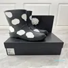 Designer Winter Shoes Womens Heel Boots Knee High Platform Rain Boots Thick Sole Rubber Black Size EUR 35-41