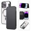 För Magsafe Magnetic Leather Flip Wallet Case för iPhone 15 14 Plus 12 13 Pro Max Card Slots Clear Soft TPU Plating Magnet Cover med Lens Protector