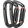 Climbing Harnesses FresKaro UIAA Certified 25KN Auto Locking Carabiner Clips Twist Lock and Heavy Duty Carabiners for Rock Rap 231204