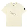 Designer cuffs with branded round neck shoulder drop lightweight short sleeves high quality Minimalist printed T-shirt