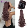 Parrucche sintetiche Artiglio Clip sulla coda Capelli sintetici Lunghi capelli ricci Onda naturale Coda Coda Ombre Marrone Rosa Blu coda 231204