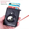 Kartenhalter Smart Air Tag Wallet RFID Halter Anti-Lost Schutzschutz Multifunktional Männer Leder mit Geldclips169l