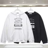 Designer hoodie för män kvinnor i höstvinter, svartvitt långärmad pullover hoodie, brev tryckt gata mode t-shirt tröja topp