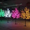 LED artificielle fleur de cerisier arbre lumière lumière de Noël 1248 pièces ampoules LED 2 m 6 5 pieds hauteur 110 220VAC utilisation extérieure étanche à la pluie S268w