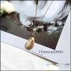 Pendant Necklaces Fashion Gold Color Alloy Cowrie Shell Necklace For Women Conch Chain Pendant Summer Jewelry Starfish Collar Drop Del Dhgcm