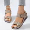 Dress Shoes Plus Size Soft Wedge Sandals Women Summer 2023 Comfortable Adjustable Buckle Walking Sandalias Mujer Non Slip Beach Woman