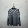 24SS Pulls de luxe pour hommes Designer Sweat à capuche Pull Casual Pulls d'impression complète Paris Femmes Col rond Lettre dégradé Jacquard Pull en laine à manches longues