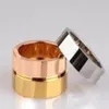 Avec boîte 4mm 6mm clous en acier titane tournevis bague d'amour hommes et femmes bijoux en or rose pour amoureux couple bagues cadeau taille 5-1264l