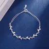 سلسلة Daiwujan Silver Color Layers Double Layers Beads Beads for Women Elegant Box Chair Bracelet Party Party Gift R231205