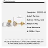 1000S Fine 14K Solid Moissanite Stud Earring Newest Design Hot Sale Real Gold For Women Jewelry