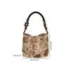 Bolsas de noche Mujeres Bolsa de axila Sólido Jacquard Tela Manija Gran capacidad Crossbody Vintage Tote Clutch Monedero