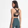 Lulu Womens Bra Yoga Dress Womens Summer Sexig T Shirt Solid Color Sexig Crop Top Fashion Vest 12 Färger