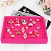 2 stks veel Sieraden Display Ringen Organizer Show Case Houder Box Nieuwe rode Ring Opslag Oor Pin Accessoires box269t