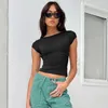 Women's T Shirts Y2K Backless Short Sleeve Crop Top Women Summer Fashion Casual Streetwear Sexig Woman T-Shirts Nylon Breattable Slim 2023