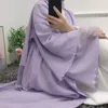 Vêtements ethniques Dubaï Ouvert Abaya Kimono Musulman Hijab Robe Femmes Turquie Kaftan Islamique Marocain Caftan Ramadan Robe Eid Musulman Écharpe