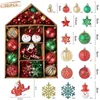 Christmas Decorations 70Pcs box Tree Ball Ornaments Snowflake Snowman Star Hanging Pendants Noel Navidad Home Decoration 2024 Year Gift 231205