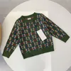 冬の新しい子供のデザイナー幾何学的パターン長袖セータープルオーバーセーターカーディガンファッション外国貿易男性と女性のセーターサイズ100-150cm B9