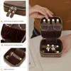 Jewelry Pouches Packaging Box Portable Necklace Earring Bracelet Square Storage Leather Small Pendant Cowhide P0S0