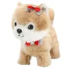 Robot Dog Sound Control Interactive Dog Jouets électroniques en peluche Chiot Pet Walk Bark Leash Teddy Jouets pour enfants Cadeaux d'anniversaire LJ2225T