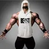 Men's T-Shirts Sports Hooded Vest men's leisure fitness running training clothing 220630