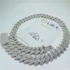 Shenzhen Jewelry Factory Iced Out VVS Diamond Silver Miami Moissanite Jewelry Hip Hop Cuban Link Smyckeshalsband