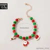 Chain 2022 Fashion Red Green Christmas Themed Bracelet for Women Anta Claus Hand Chain Crutch Reindeer Bracelet Party Jewelry Gifts R231205