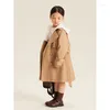 Куртки для девочек, пальто, длинный плащ для девочек, коллекция 2023 года, детские осенние стильные качественные и зимние пальто, одежда