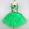 Girl's Dresses Green Christmas Princess Dresses for Girls Xmas Tree Costumes Kids Year Festival Gift Outfit Children Carnival Party Clothes 231204