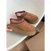 Tasman Slippers Chestnut Fur Slides Sheepskin Shearling Tazz Mules Women Men Ultra Mini Platform ugh uggliss boot Slip-on Shoes Suede Upper Comfort Fall Wint