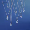 Mercery Commercio all'ingrosso gioielli personalizzati personalizzati con diamanti 26 collana con alfabeto iniziale collana con ciondolo a lettera in oro massiccio 14k da donna