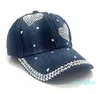 Casquettes de baseball de haute qualité cool denim casquette de baseball strass hip hop réglable snapback chapeau gorra pour les femmes