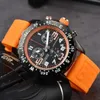 Yüksek kaliteli en iyi marka 2023 erkek kol saati Breitlinx dayanıklılık 45mm tasarımcı hareketi izle lüks erkekler çok işlevli kronograf montre ücretsiz gönderim