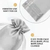 Gift Wrap 50Pcs Satin Drawstring Bags Packaging Wedding Jewelry Cosmetic Cellphone Storage Party Candy Gray