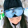 Лыжные очки Профессиональные лыжные очки HD UV400 Противотуманные лыжные очки Зимние ветрозащитные очки для сноуборда Зеркальные линзы Лыжные очки 231205