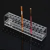 Transparent Jewelry Pouches 24 hole Acrylic Cosmetic box Eyebrow Pencil Brush Protector Makeup Brush Display Stand Organizer342N