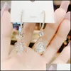 Charme 925 Sier Papillon Charme Boucles D'oreilles Pour Femmes Cadeaux Mode Mignon Or Couleur Premium Luxe Zircon Boucles D'oreilles Bijoux Accessoires Drop Dh5Nl