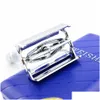 Rasierklingen Weishuble Edge Safety Razor Butterfly Rasieren Messing Material Verchromung 9306-F 100 Teile/los Drop Lieferung Healt Dhuiv