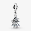 100% 925 srebrne eleganckie eleganckie księżniczki Dangle Charms Fit Oryginalny europejski urok bransoletki moda Women Wedding Engagement Jewe158e