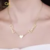 Nomi personalizzati di moda Simbolo del cuore Collana Pendenti in acciaio inossidabile Dichiarazione Girocollo personalizzato per le donne Regalo Gioielli in oro Q1112508