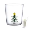 Wijnglazen Kerstboom Glazen beker Schattig Water Thee Wijn Herbruikbaar Drinkgerei Hoge borosilicaatmelk voor kersthuisdecoratie 231205