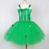 Girl's Dresses Christmas Tree Tutu Dress Outfits for Girls Green Elf Xmas Christmas Party Costume Children Clothes Tulle Kids Princess Dresses 231204