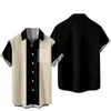 T-shirts voor heren Patchwork bedrukt modieus casual zak met korte mouwen heren mouwkraag dik katoen voor heren