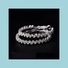 Hoop Huggie Earrings For Women Fashion Jewelry Diamond Earring Wedding/Engagement Round Drop Hanging 925 Sterling Sier Big Delivery Dhpdi