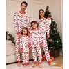 Aile Eşleşen Kıyafetler 2024 Noel yıl Noel Pijamaları Yetişkin Çocuklar Bebek Geyik Baskı Pijama Giyim 231204