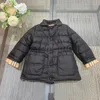 Kind Mädchen Mantel kleiden schwarze Farbe Baby Mädchen Winter warme Kleidung Sets Plaid Designer Kind Mädchen Jacken Mäntel