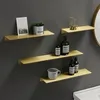 Bathroom Shelves 30-50cm Modern Brushed Gold Black White Bathroom Storage Rack Bathroom Shelves Kitchen Wall Shelf Home Accessories 231204