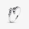 Anillo brillante de Campanilla de Plata de Ley 925 para mujer, anillos de boda, accesorios de joyería de compromiso de moda 244S